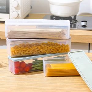Pasta Airtight Container with Cover Spaghetti Keeper Box Noodle Nuts Beans Food Storage Canister Large Capacity Storage Container Sealed Box