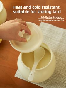 April Ceramic Pig Oil Jar Kitchen Use High Temperature Resistant Spicy Oil Cover Container Nordic Style Handmade Seasoning Bottle