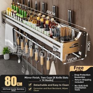 Thickened 304 Stainless Steel Kitchen Storage Rack