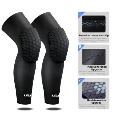 Professional Basketball Honeycomb Sport Knee Pads Running Outdoor Training Equipment Fitness Leg Protection Mens Knee Support
