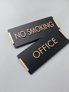 3D Signage for Company Departments Offices Door Signs Meeting Rooms Signage No Smoking Signage