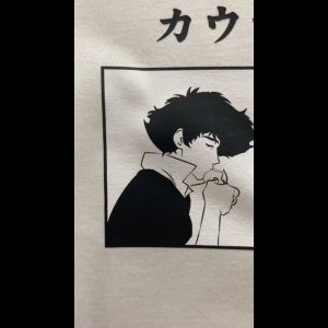 AKIRA WORLD Kaos Anime Distro COWBOY BEBOP SPIKE SPIEGEL cotton 24S (Putih)