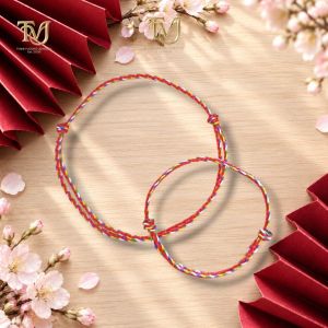 TVJ Bộ vòng tay chân chỉ ngũ sắc Tây Tạng sợi nhỏ Bình An Thịnh Vượng