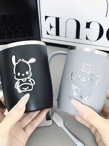 Cute Single Color 304 Stainless Steel Toothbrush Cup Creative Bathroom Accessories for Students Couples Children Dormitory