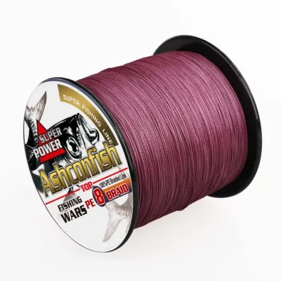 Ashconfish 8 Strands 100M Braided Fishing Line PE Line X8 Braid Line Color Orange Purple Pink 6-300LB