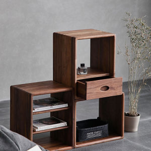 GOOFANSER | Nordic Solid Wood Display Storage Bookcase
