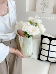 Sang Trọng Màu Be Phong Cách Vintage Bình Hoa Thủy Tinh Trang Trí Hoa Phòng Ăn Phòng Khách Hoa Hồng Tươi Tươi Hoa Cảm Giác Cao Cấp