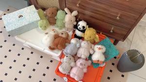 jellycat Curly Hair Series Bear Fox Panda Puppy Little Golden Dragon Plush Pup and Doll Girls Gifts