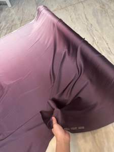 Bahan Kain Satin Armany Silk Gradasi Ombre High Quality Warna Burgundy Rose Harga 05meter