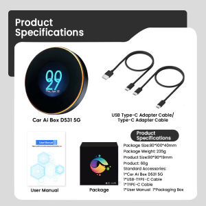 [SG] LONAISCI D531 5G Car Ai Box LTE Wireless Carplay Adapter Android 17 8-Core 8+128G Built-in GPS HDMI Output Wireless Android Auto Apple Carplay Dongle Car Link Kit