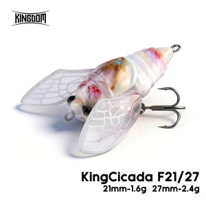 Kingdom 2026 New Cicada Fishing Bait 21mm 1.6g 27mm 2.4g Topwater Bionic Insect With Swings Hard Wobbers For Bass Trout Fishing