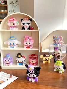 HAHA TOY Mainan Bricks Mini Karakter Kartun Lotso Kuromi Panda Puzzle Blok Bangunan Anak Perempuan