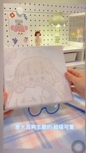 Hottrend Tranh tô màu số hóa chủ đề GẤU DÂU LOSTO ELSA KITTY đồ chơi phát triển trí tuệ cho bé tặng kèm bộ màu và bút vẽ