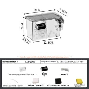 HUICHONG | Water Purification And Aeration Filter 3-in-1 Wall-Mounted External Fish Tank Filter