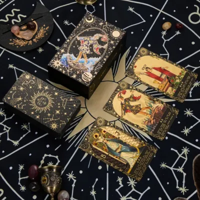 Bộ Bài Tarot Thiết Kế Vàng Cổ Điển Dễ Sử Dụng Chính Hãng