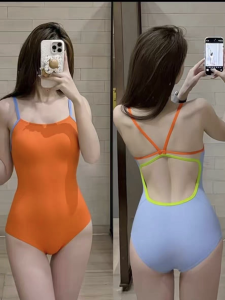 HAYOU | Racing One-Piece Swimsuit Triangular Design