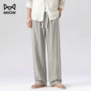 MiiOW | Luxury Old Money Style Seagull Collar Loose Thin Summer Linen Short Sleeve Set
