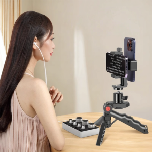 caibeike | Teleprompter Phone Stand Dual Camera Video Shooting Live Streaming