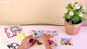 Toys for Children Kids Multi-patterns StylesEVA Foam Sticker Puzzle Game DIY Cartoon Animal Learning Education  儿童手工立体贴画
