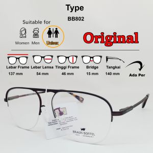 Frame kacamata Original Braun buffel Pria / wanita