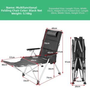 TSINGTON | Outdoor Camping Folding Chair with High Back for Both Sitting and Lying
