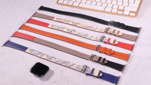 Double Tour Band For Apple Watch Ultra 2 49mm Strap 41mm 45mm 38mm 40mm 42mm 44mm Belt High Quality Genuine Leather Loop straps iWatch Series 9 8 SE 7 6 5 4 3 2 se2 Strap