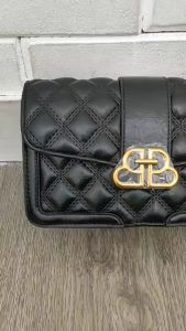 BJ21031 - BLACK/BROWN TAS SLEMPANG HANDBAG TAS WANITA FASHION IMPORT MODIS ELEGAN TERMURAH TERLARIS TERBARU BAGSTORE JAKARTA TAS BATAM JTF1031