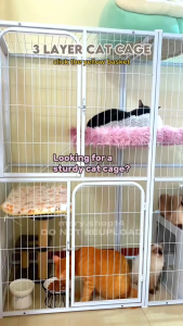 Greenpets Cat Cage 4 Layer Large Cat Cage Platform Cage for Large Cats stackable Pet Cages Cat Condo Cat House