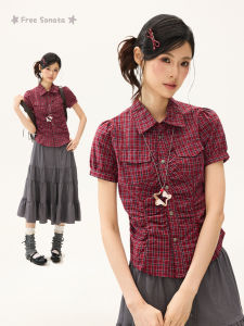 Áo Thun Crop Top Tay Bồng Vintage