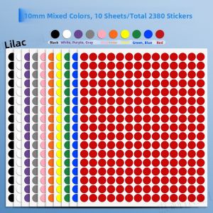Colorful round Dot Stickers Handwritten Small Size Circular Labels Decorative Paper Business Supplies Large Size Red Color
