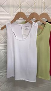 Áo tanktop nữ tập gym yoga aerobic thể thao sát nách khoác ngoài chất liệu thun poly thoáng mát BINSPORTS A284