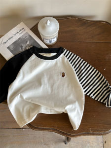 DHWA Childrens Long Sleeve round Neck T-Shirt Cartoon Print Base Layer Shirt for Boys And Girls Spring Autumn Casual Cotton