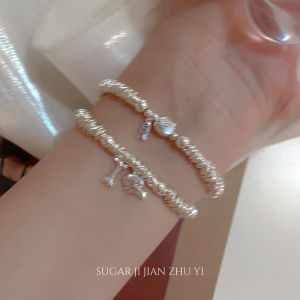 SUGAR Cute Cat Fish Elastic Rope Bracelet Womens Unique Design Korean Style Alloy Geometric Shape Fresh out Fashion Jewelry