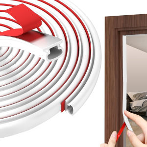 6M Self Adhesive Door Seal Strip Rubber Soundproof Insulation Window Frame Weather Stripping Hollow Cavity Design for Gap Filler