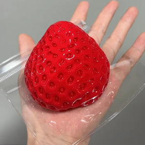 Strawberry Shaped Silicone Slow Rebound Solid Snow Peak Stress Relief Toy Creative Childrens Plaything Pressure Release Device