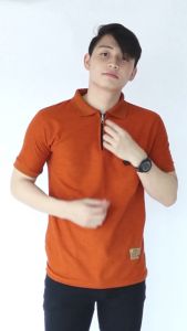 Noveli wear - Kaos Kerah Pria Polo Zipper Twist Lengan Pendek | Kaos Polo Shirt Zipper