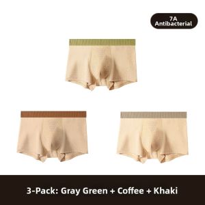 Mens Natural Color Cotton Breathable Briefs