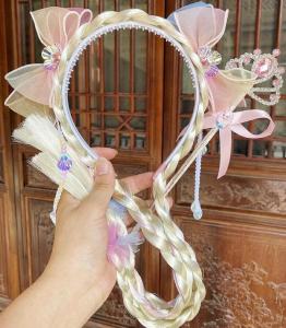 Princess Ariel Girls Hair Accessories Fairy Tale Magic Wand Headband Childrens Ice Age Princess Elsa Princess Hair Decorations