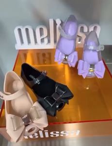 MINI MELISSA JELLY SHOES SIMPLE BOWTIE ( SIZE 22/23 - 30 )