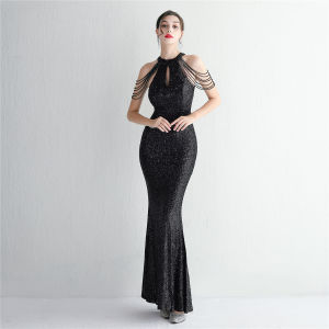 Women Wedding Dress Bridal Evening Gown Dinner birthday Party Dress Maxi Dress Sequin fishtail prom party dress long gown