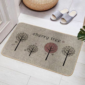 Thảm Sàn Chống Trượt Thấm Hút Bằng Cao Su Chống Mài Mòn Thảm Sàn Lót Chân Bằng Vải Lanh Mịn Thoáng Khí Cho Cửa Không Kẹt