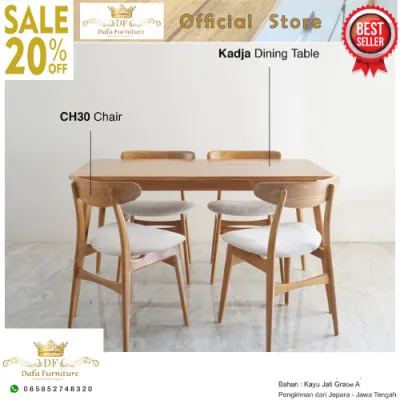 meja makan kayu jati kursi 4 set meja makan sofa kayu jati