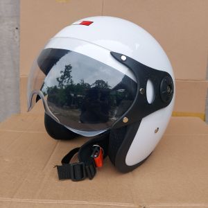 Helm Vespa Scoop Italy Putih