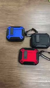 Earphone Cover For AirPods 3 2 1 Secure Lock Case Accessory Bluetooth Headset Protective Cover With Keychain For AirPods Pro 2 1