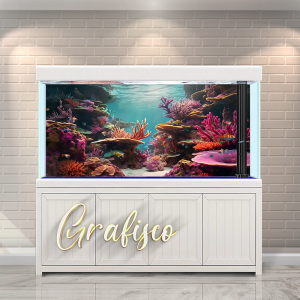 Stiker Background Aquarium Vinyl Premium Tahan Air - Underwater 2 (UD)