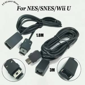 1PC1.8M 3M Extension Cable Game Extender Cord For SNES Classic Mini Controller For NES Wii Controller Black