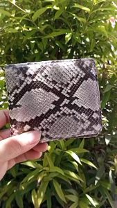 Dompet Kulit Pria Exotic Phyton Coklat model bifold Leather Garansi 1 Tahun