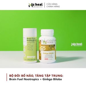 [Hỏa tốc] Bộ đôi bổ não tăng tập trung Lifestream Brain Fuel Nootropics và Ginkgo Biloba NZPureHealth