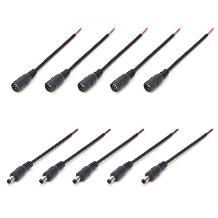10 Pezzi Connettori DC 5.5x2.1mm Maschio/Femmina - Cavi Pigtail Per Alimentazione 12V - Foto 4
