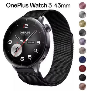 18mm Magnetic Milanese Bracelet Strap For Oneplus Watch 3 43mm Replacement Metal Wrist Loop For Oppo Watch X2 Mini Accessories